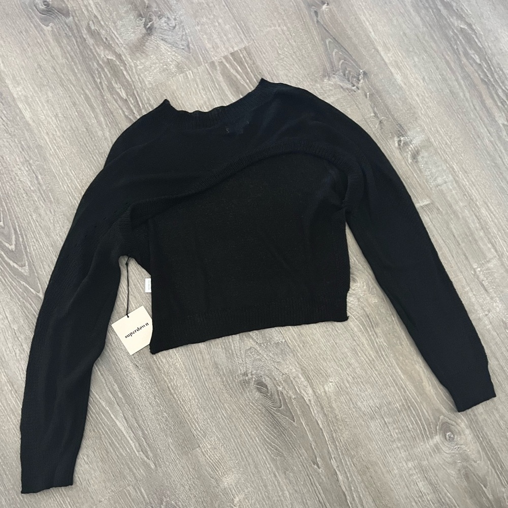 Super down open back sweater